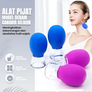 2 PCS Alat Bekam Silikon Pijat Otot Kulit