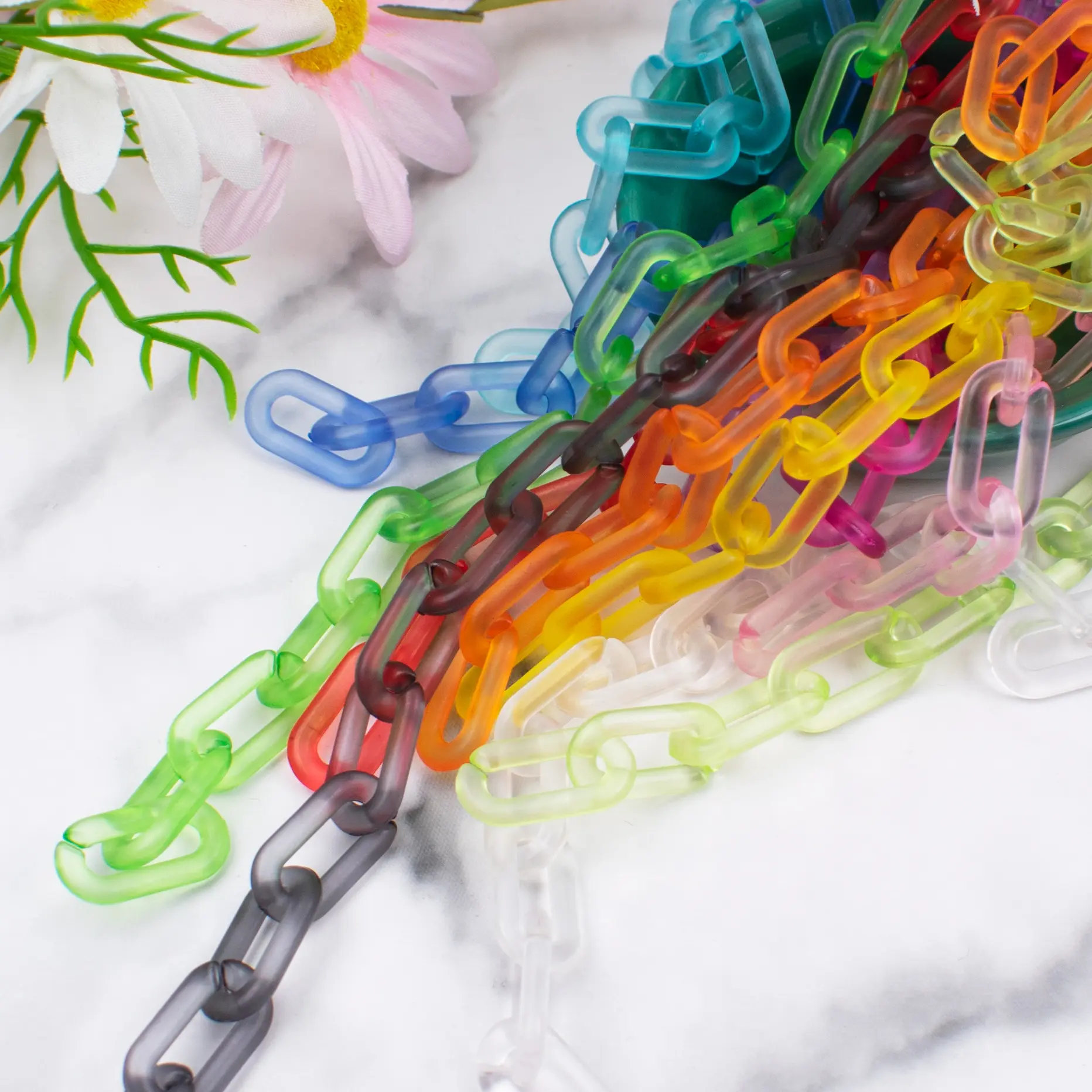 U-shaped chain DIY colorful resin material, one pack
