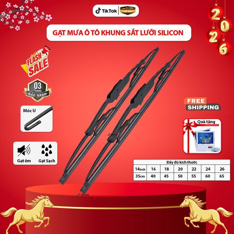 Bảo Hành 3 tháng Gạt mưa ô tô khung xương sắt chính hãng thanh lưỡi gạt kính nước mưa ôtô xe hơi cao cấp Phụ Tùng