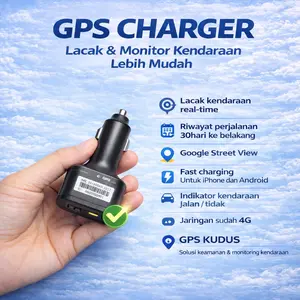 GPS Charger Alat pelacak kendaraan mobil FREE KARTU DAN KUOTA 6BULAN