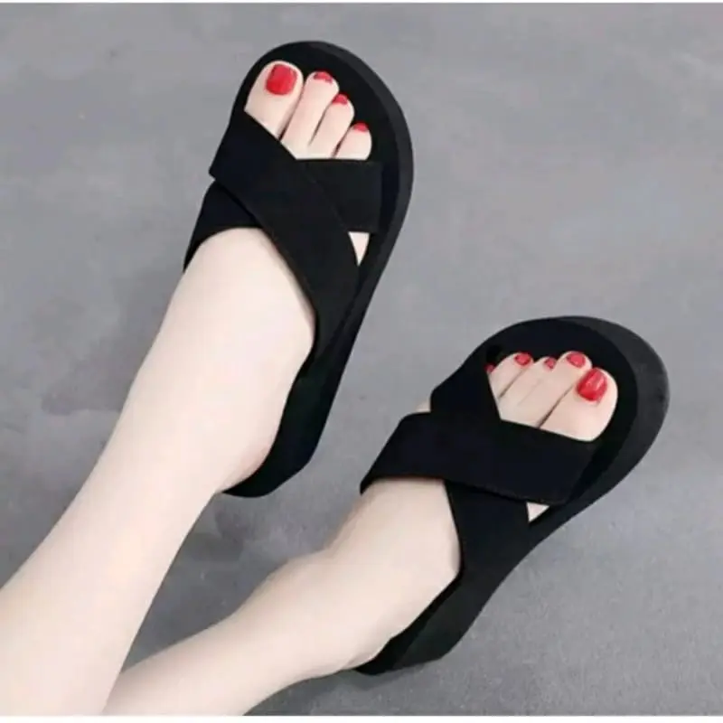 buy 1 get 1 beli satu dapat 2pasang sandal wedges silang wanita 3