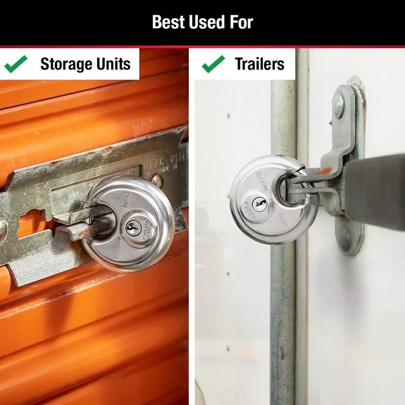 Gembok Bulat Anti Maling - Kunci Pintu Rumah, Kunci Mobil - Kunci Tahan Air, Tahan karat 4