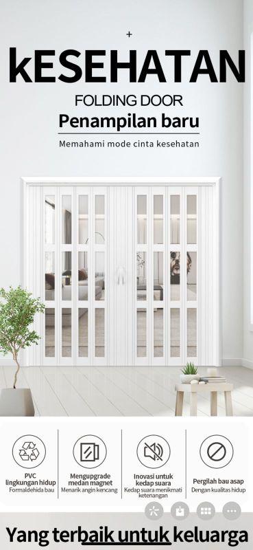 Product Introduction of floding door, pintu lipat PVC, penyekat ruangan 7