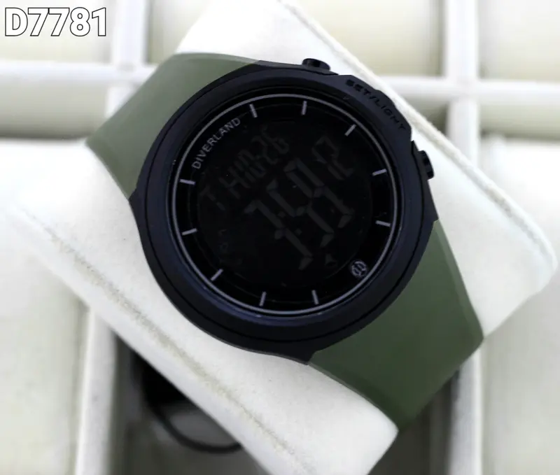 Jam Tangan Fashion Pria Diverland 7781 Original Garansi Mesin 6 Bulan karet al digital watch 1