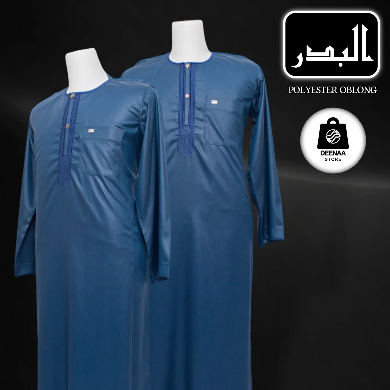 Jubah Al-Badar Polyester Oblong Ikaf Gamis Pria Busana Muslim