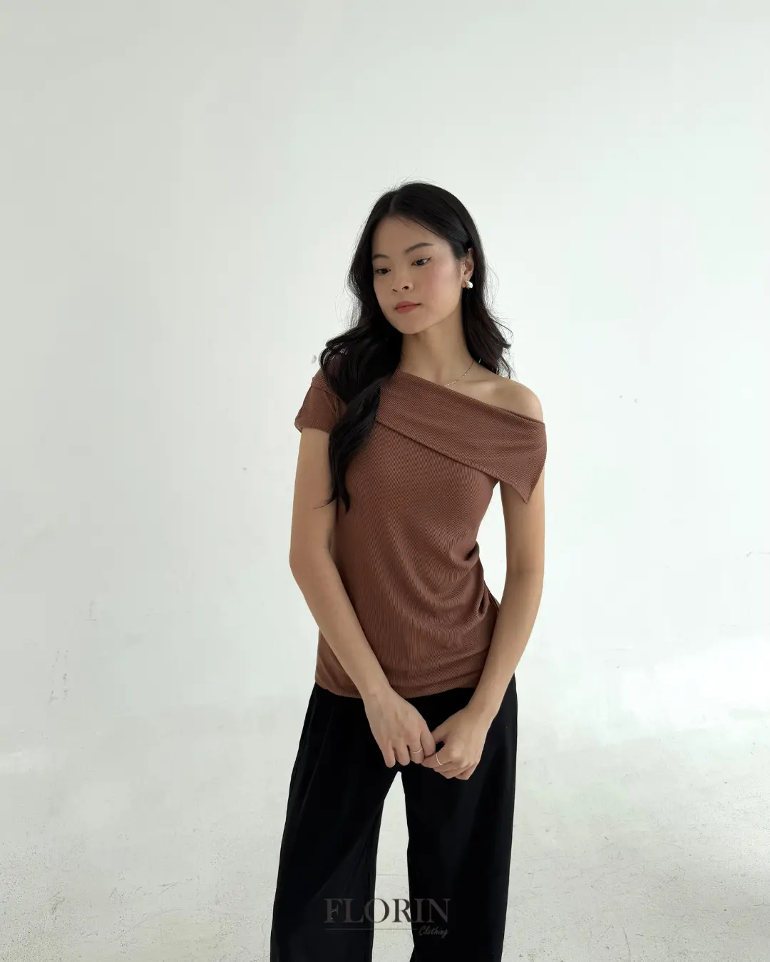 FLORIN - Lucy Top Knitt Premium | Atasan Wanita Blouse Korean Style