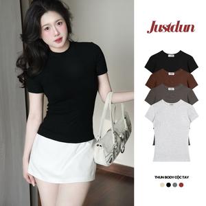 [XẢ KHO] Áo thun gân tăm lạnh basic ôm body ( chất đanh ) JUSTDUN Z26