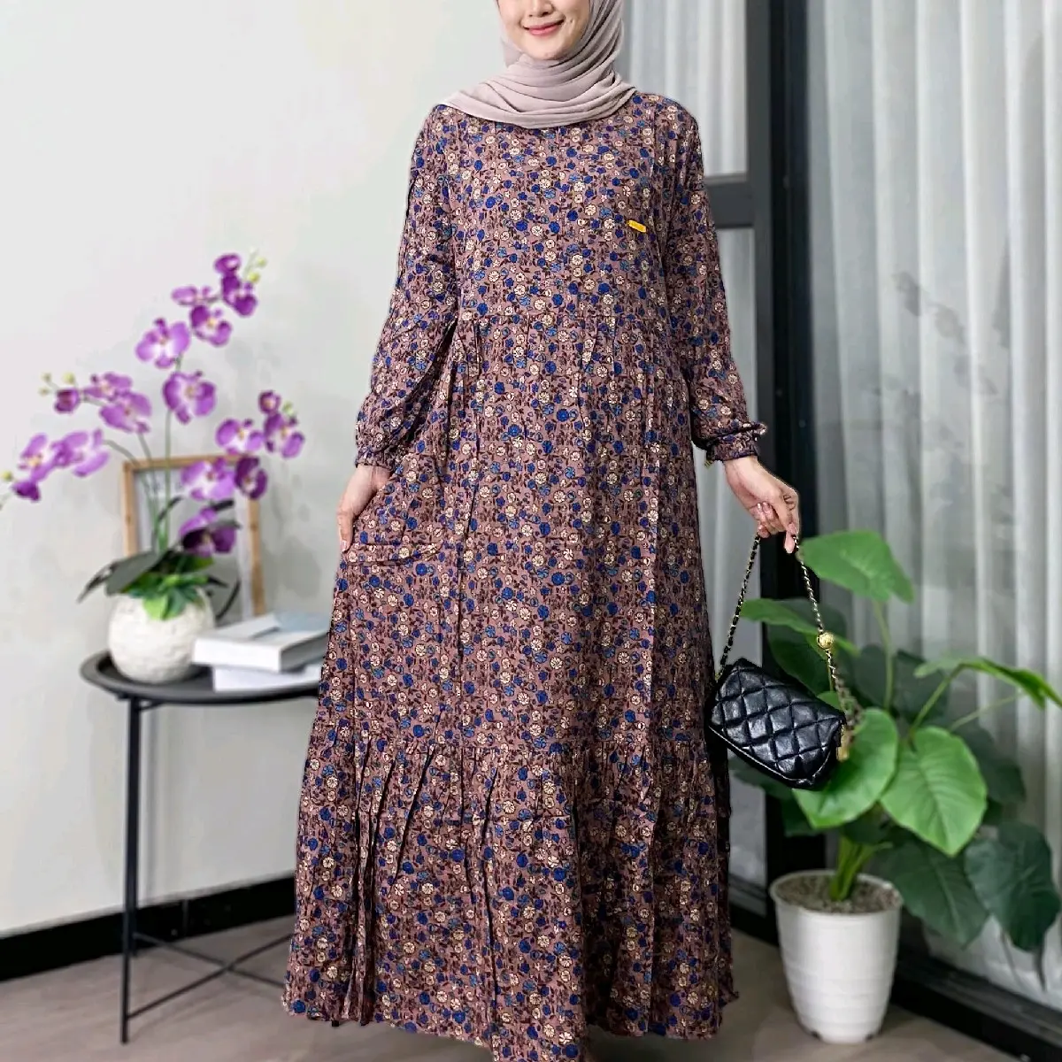 Ready Gamis  Rayon Luna +  midi