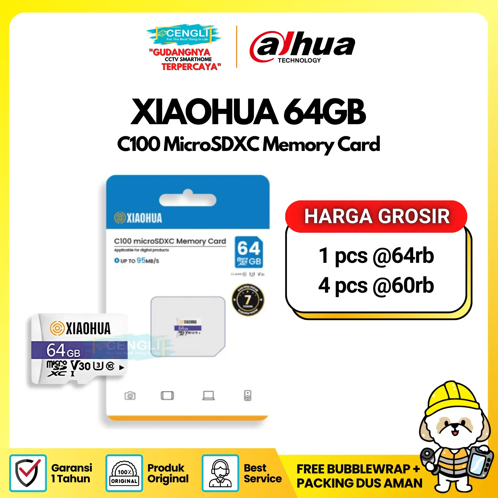 MicroSD Card Xiaohua 64GB C100 MicroSDXC Memory Card SDCard