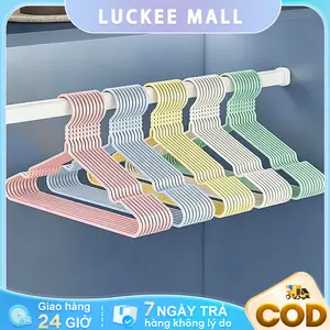 Set 10/30 cái móc quần áo chống trượt màu pastel giá sỉ, chống gỉ sét, nhiều màu