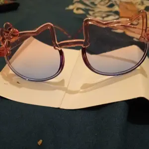 PL-MX016A Kacamata Anak Model Kucing Imut Fashion Imut dengan Aksen Pita