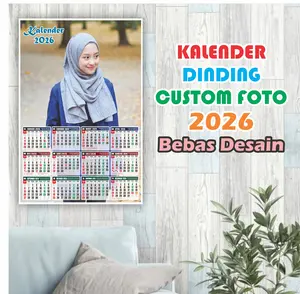 Kalender 2026 Custom Bebas Desain Bahan ART CARTOON 260 GR dengan Mata Ikan Tampilan Unik dan Menarik Ideal untuk Foto Keluarga dan Organisasi