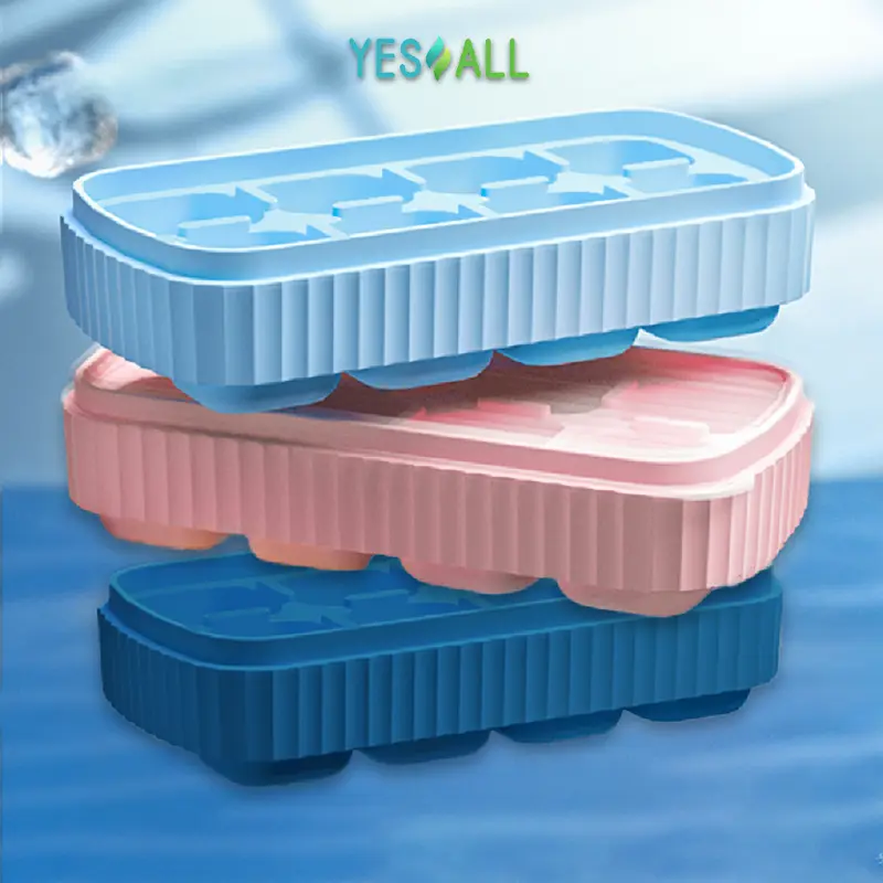 YESALL Cetakan Es Batu Kecil Mini Silikon Beruang Bear Coklat Jelly 6 Sekat Model Tekan Press| Wadah Tempat Es Batu Ice Cube Tray Pencetak Es Batu Aesthetic Kitchenware 7