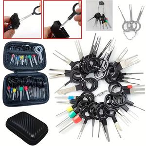 Kit Profesional de Eliminación de Terminales de Coche, Extractor de Cables + Cubierta de Conector, Juego de Herramientas de Reparación, Acero al carbono, Herramientas Manuales Universales para Automóviles