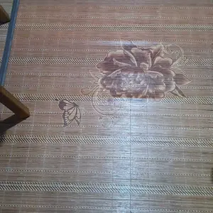 IDOHOUSE MOTIF BARU Tikar Bambu Lipat Alami 180x200 160x200 120x200CM Dekorasi Kamar Elegan Bisa Digunakan Untuk Acara & Camping (X8A1/X8B1/X8C1)