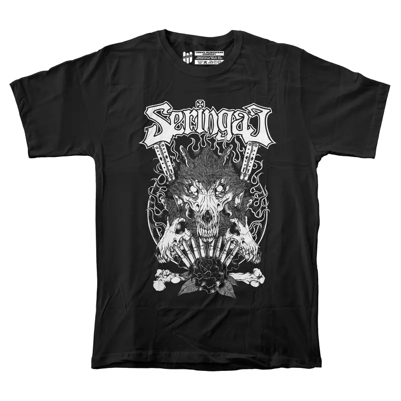 T-Shirt Merchandise SERINGAI V.2 | Official Bootleg Kaos Sablon Distro Combed Digital 0
