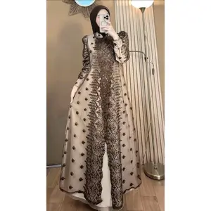 Yasmin Dress Burkat  Dress Pesta Mewah Elegan Tali samping kanan kiri dan Busui