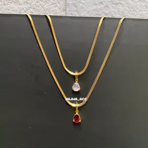 KALUNG GEPENG LIONTIN PERM4TA/ KALUNG CANTIK ANGGUN DAN ELEGAN ANTI KARAT