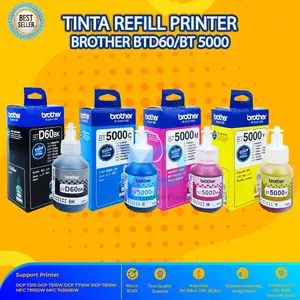 sepaket Tinta Brother BT D60 BT5000 isi 4 warna BLACK MAGENTA YELLOW CYAN COLOR