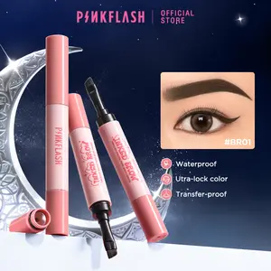 [Official] PINKFLASH #ColorLock Waterproof Eyebrow Pomade Cream High Pigment Smudge-proof Long-lasting Non-caking Soft Smooth Quick-drying Shaping E16
