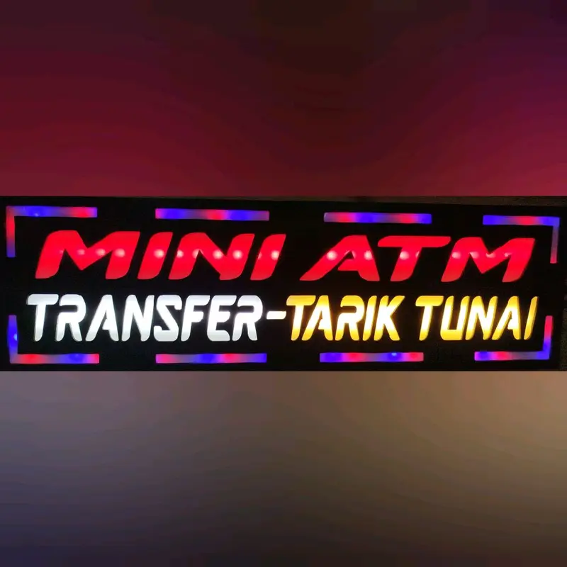 Lampu tulisan mini atm transfer tarik tunai 3