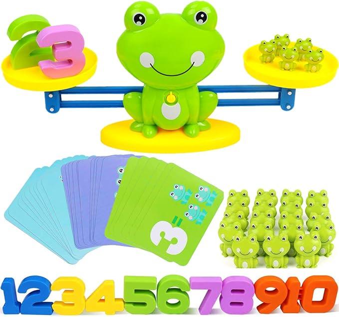 Frog Balance Math Toys Game, STEM Learning Educational Counting Numbers ...
