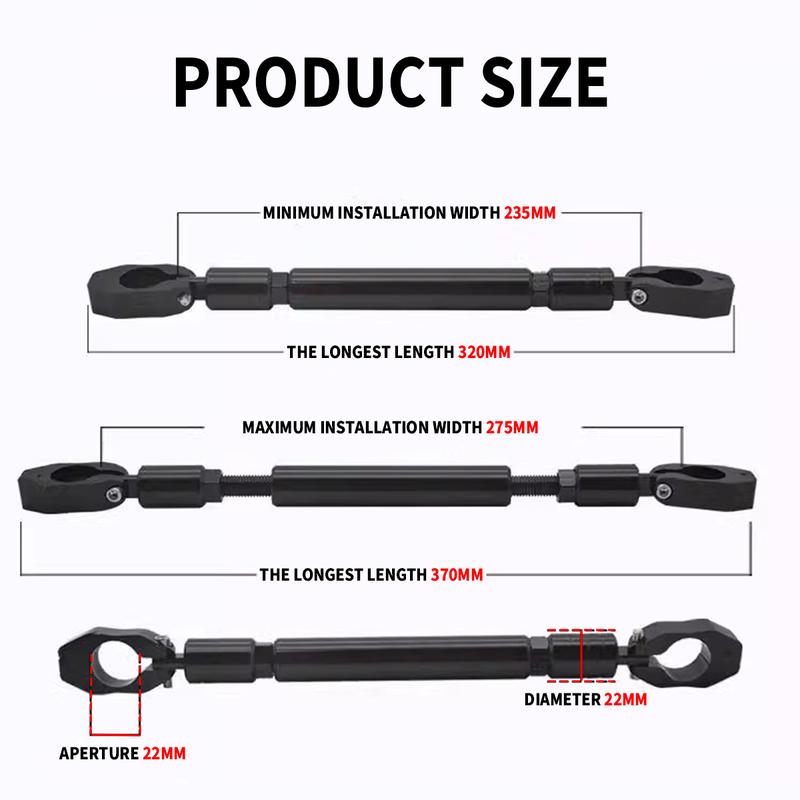Product Introduction of Thickened and thickened motorcycle balance bar universal reinforcement 22-25mm modified aluminum alloy adjustable mobile navigation crossbar reinforced balance handle crossbar motorcycle crossbar balance beam 4