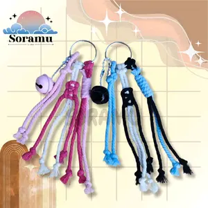 Keychain makrame Bag charm Gantungan kunci carabiner ganci by soramu store