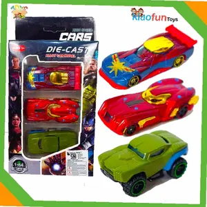 Mainan Anak Mobil Miniatur Diecast Avengers DC Batman Series Alloy Metal isi 6pcs Kendaraan HW Kidofun Toys | Kekinian