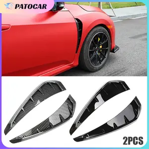 PARTOCAR 2PCS Car Side Fender Car Air Flow Air Scoop Aksesoris Mobil Kendaraan