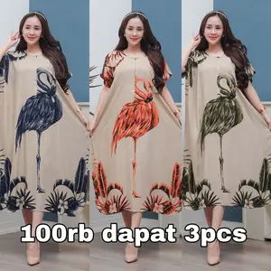 PAKET HEMAT DASTER LOWO 3 PCS 100RB  LD 130CM PB 110CM RAYON BUSUI FRIENDLY NYAMAN