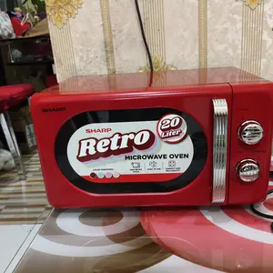 SHARP Microwave Oven Solo RETRO 20L R-201MRS / R201MRS / R-201MRS-RD/PK/BW/BL - 6 Power Level - 400W