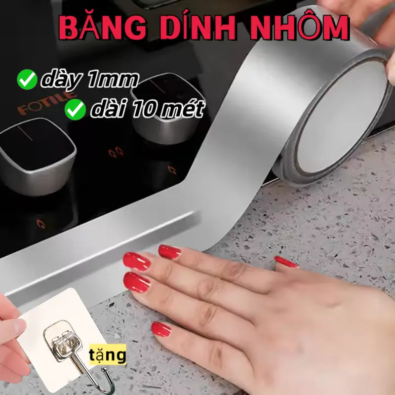 băng nhôm keo dán viền bồn rửa chén nhà bếp chống nấm mốc chống thấm chống bám bẩn làm đẹp dán viên bếp 0