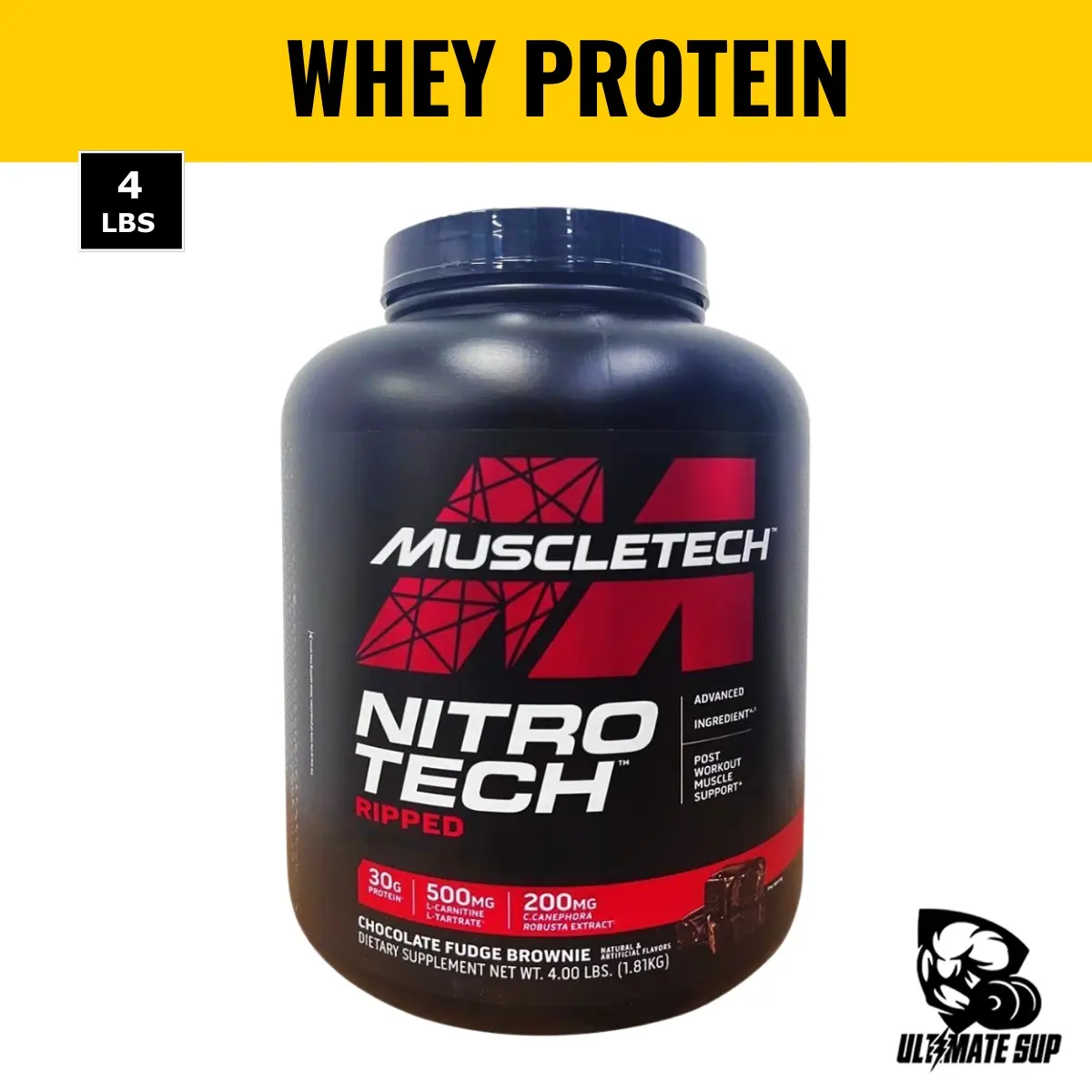 Muscletech, Nitro Tech Ripped, Build Muscle, 2lb/4lb - Ultimate Sup