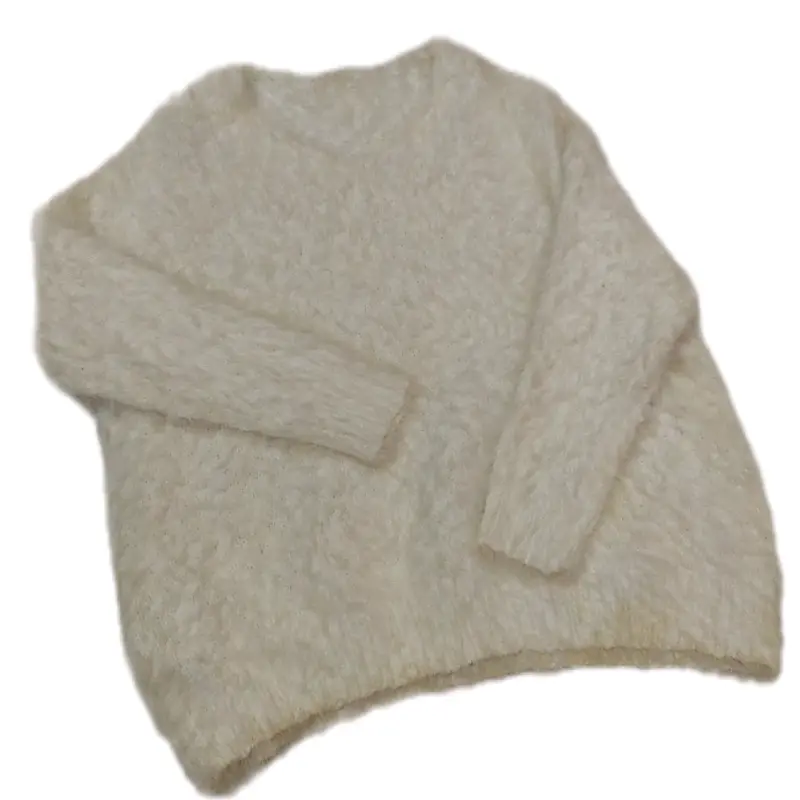 Sweater Knitwear oversize Baju Bulu Fuzzy Lengan Panjang Wanita - Top, Atasan, Bulat, Linen, Bunga, Katun, Shakila, Outer, Motif 1