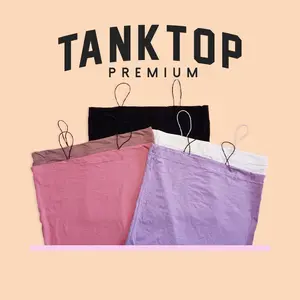 TANK TOP WANITA PREMIUM TENGTOP WANITA JUMBO TANGTOP WANITA CAMISOLE TANKTOP SQUARE TOP ATASAN WANITA KOREAN STYLE Crop Fit