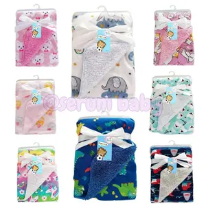 Selimut Bayi Double Fleece Premium Tanpa Topi