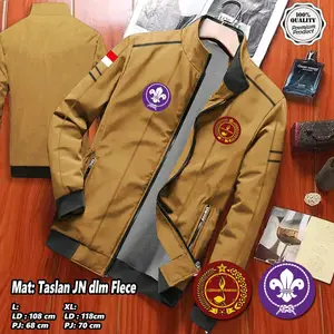 JAKET PRAMUKA / JAKET PEMBINA PRAMUKA / WINTER RUBBY PRAMUKA / JAKET PRAMUKA MODEL TERBARU READY SIZE M L XL XXL XXXL Fleece Kantong Nyaman Panjang Pria Wanita Keren Waterproof Unisex Zipper Distro  Parka Parasut Outdoor Tebal Sablon Windbreaker Lembut