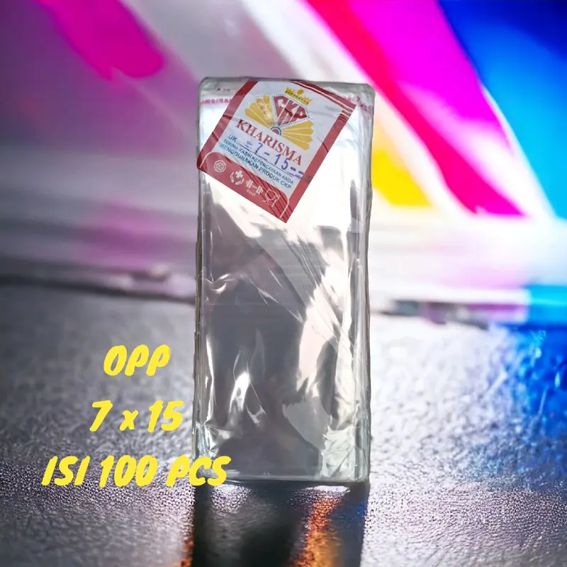 PLASTIK OPP MURAH UK 7 x 15 TEBAL 17 MIC ISI 100 PCS - PLASTIK OPP LEM 0