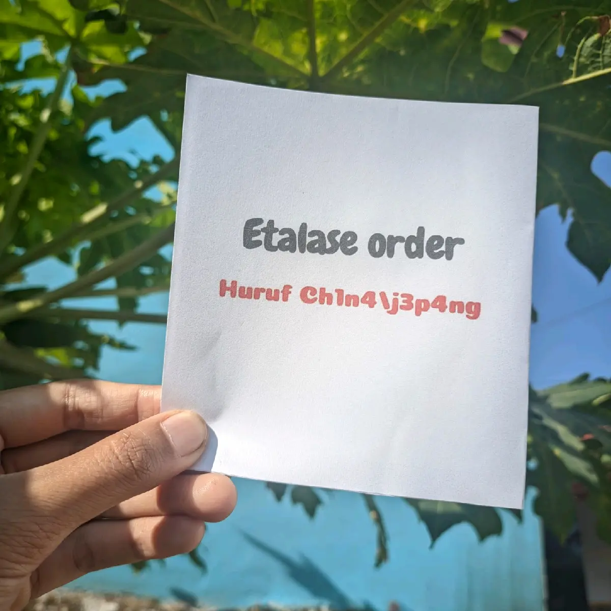 4 pcs tato temporer tulisan c1n4 kanji