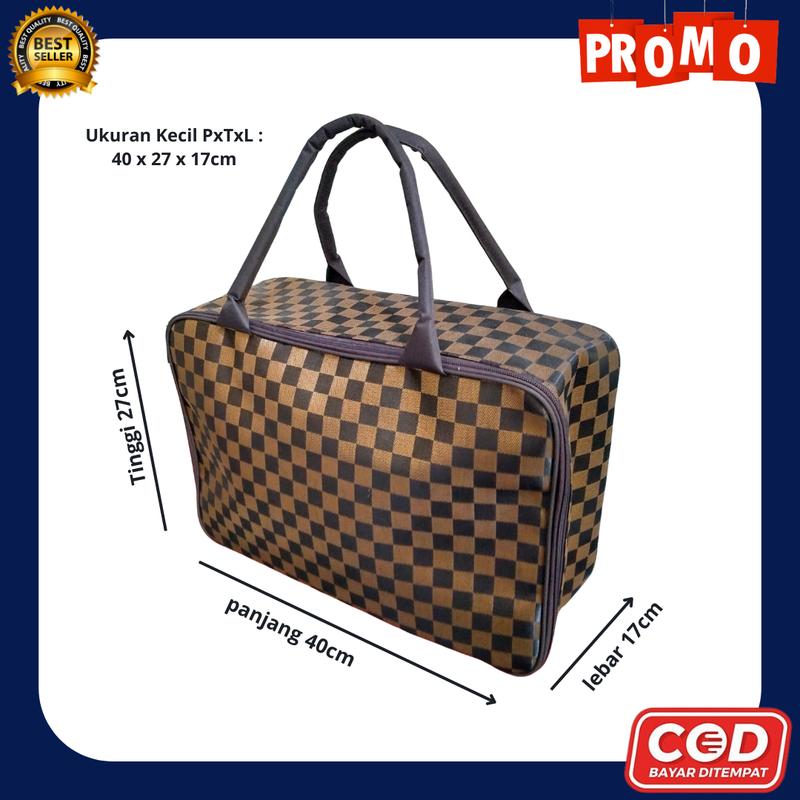 Travel Bag Tas Pakaian Tas Mudik Motif Ukuran Jumbo 50cm Pria Wanita - Kelinci Navy 7