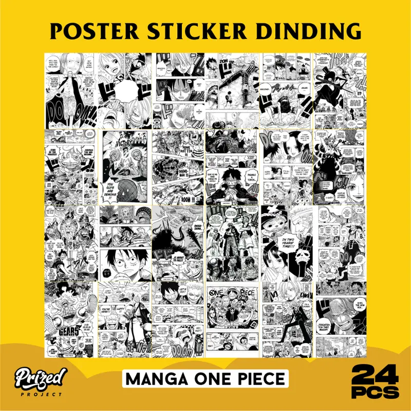 Poster Sticker Manga Komik Anime One Piece Wallpaper Dinding