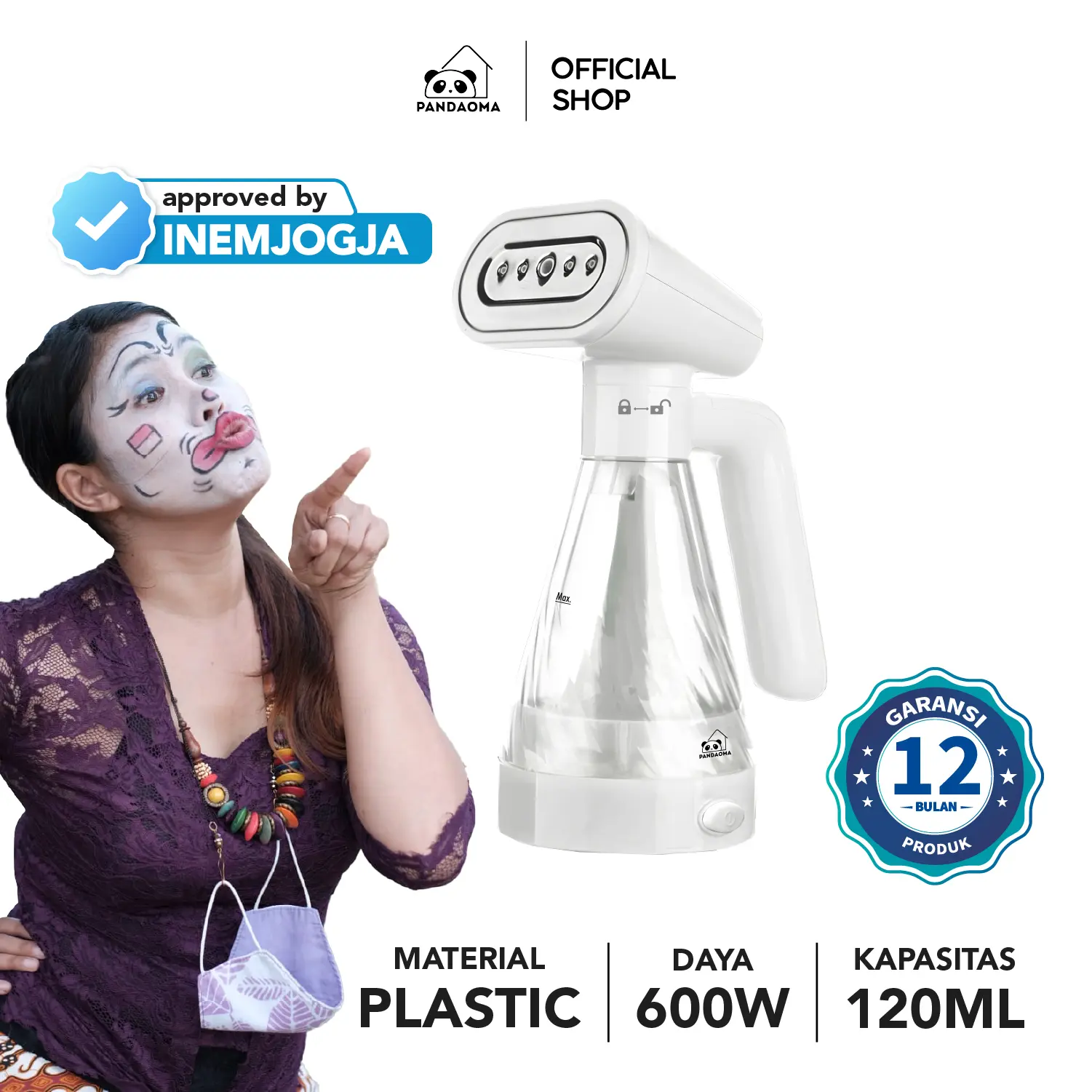 Pandaoma Setrika Uap Robu Portable Tangki Air Besar