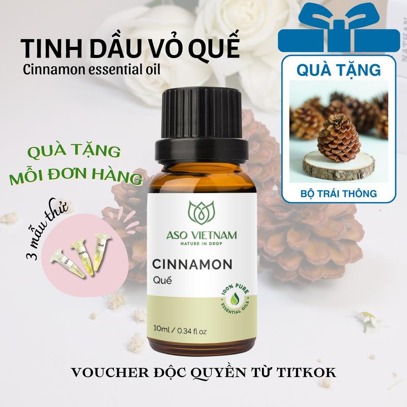  Tinh Dầu Vỏ Quế  Cinnamon  ASO - Tinh Dầu Thiên Nhiên Nguyên Chất Nhập Khẩu Có Kiểm Nghiệm - Khử Mùi Đuổi Côn Trùng Dầu Thơm Phòng 