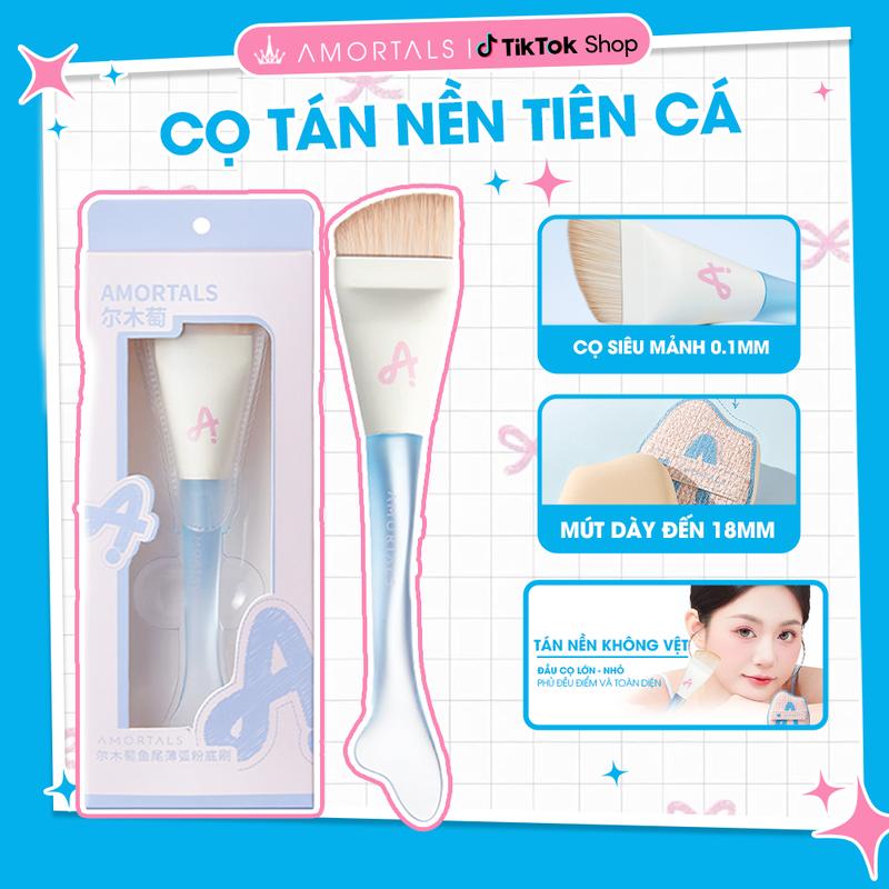  《Amortals Vietnam》 Cọ Trang Điểm Tán Kem Nền Nàng Tiên Cá Amortals Hỗ Trợ Mang Lại Lớp Nền Mỏng Mịn Tiết Kiệm Kem Nền 