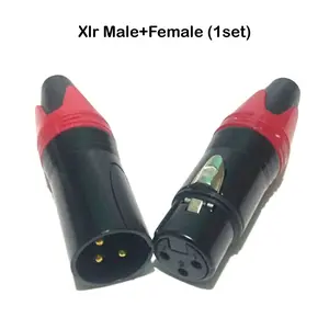 (1set) Jek Xlr Canon Male+Female Jack Audio Connector