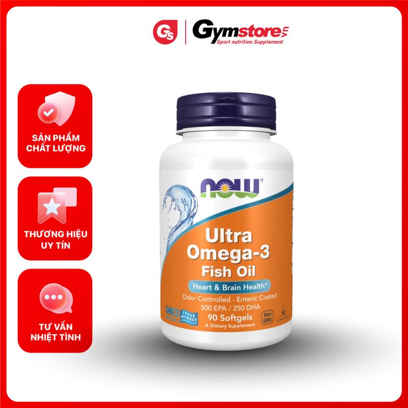 Viên uống dầu cá Now Ultra Omega-3 500 EPA 250 DHA | Made in USA