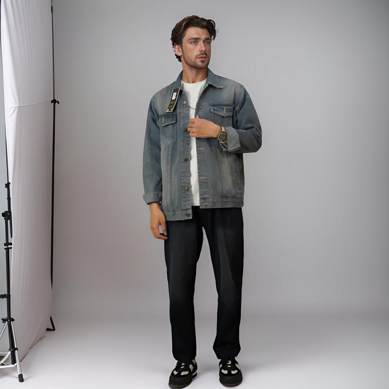 Product Introduction of Áo khoác jeans màu hè vừa vặn - Phong cách sang trọng ngầu 14