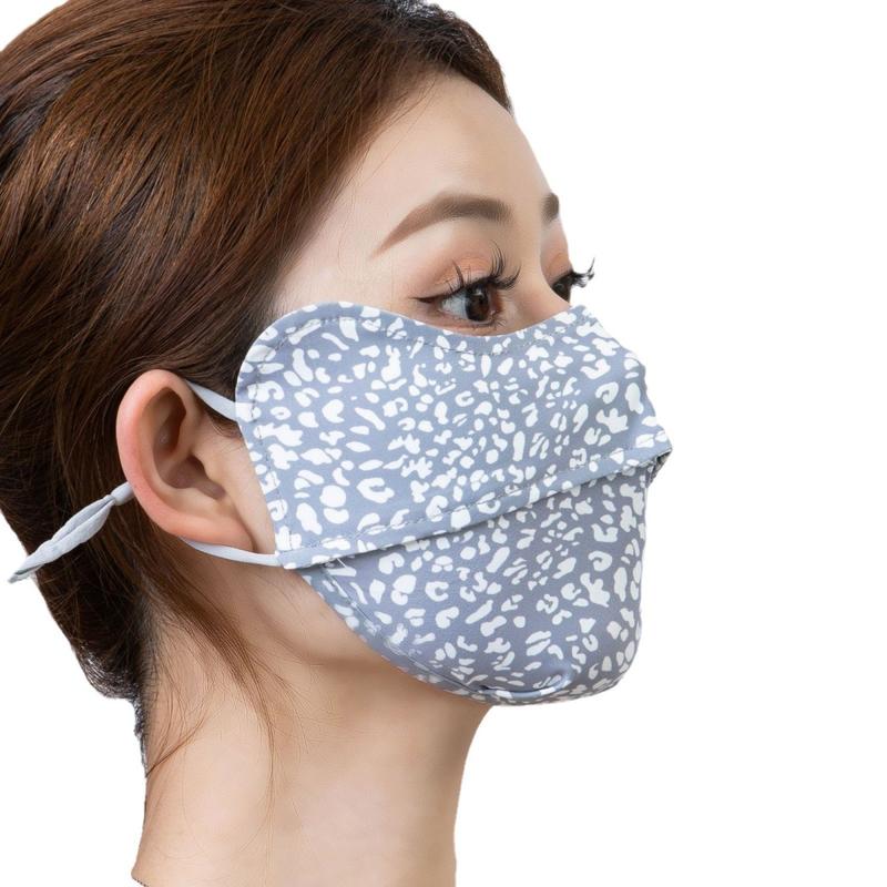 Mặt Nạ Họa Tiết Da Báo Mặt Nạ Chống Nắng, Mặt Nạ Lụa, Chống Tia UV Mùa Hè, Thoáng Khí, Dành Cho Người Lớn, Mỏng, Toàn Mặt 4