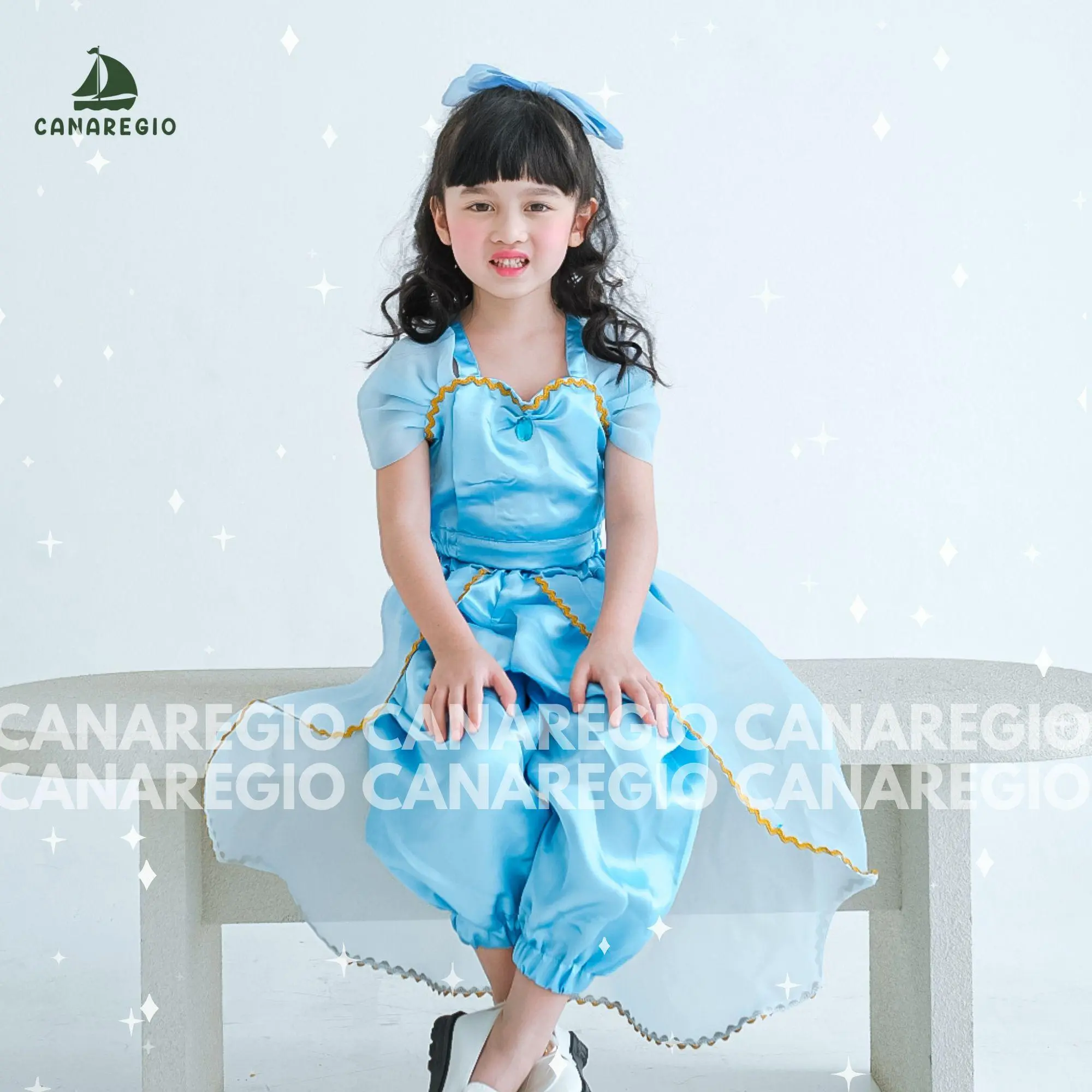 Baju Princess Yasmin Aladdin Gaun Princess Jasmine Anak Perempuan Gratis Bando Princes Jasmin by Canaregio